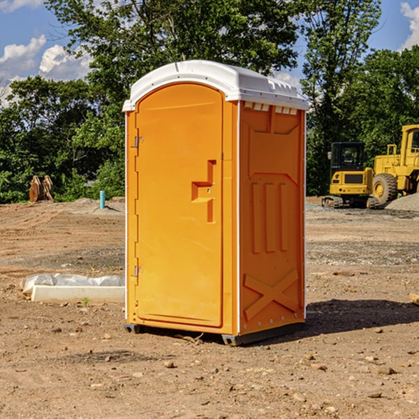 how often are the porta potties cleaned and serviced during a rental period in Unity Village